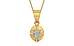 Gold Ceylon White Sapphire Pendant Prime Quality (P11)