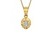 Gold Ceylon White Sapphire Pendant Rare Quality (P11)