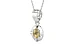 Sterling Silver Ceylon Yellow Sapphire Pendant Fine Quality (P11)