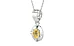 Sterling Silver Ceylon Yellow Sapphire Pendant Prime Quality (P11)