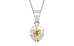 Sterling Silver Ceylon Yellow Sapphire Pendant Prime Quality (P11)