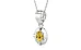 Sterling Silver Ceylon Yellow Sapphire Pendant Rare Quality (P11)