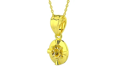 Panchdhatu Ceylon Yellow Sapphire Pendant Rare Quality (P11)