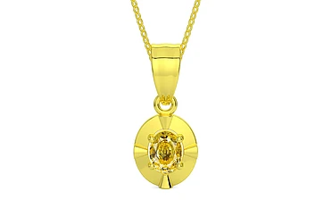 Panchdhatu Ceylon Yellow Sapphire Pendant Rare Quality (P11)