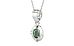 Sterling Silver Emerald Pendant Fine Quality (P11)