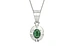 Sterling Silver Emerald Pendant Fine Quality (P11)