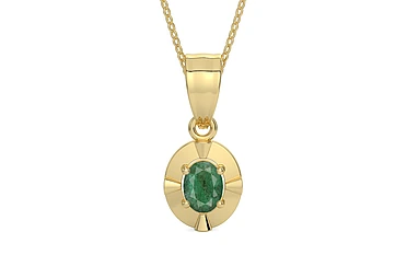 Ashtadhatu Emerald Pendant Fine Quality (P11)