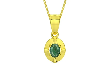 Panchdhatu Emerald Pendant Fine Quality (P11)