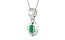 Sterling Silver Emerald Pendant Limited Quality (P11)