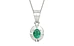 Sterling Silver Emerald Pendant Limited Quality (P11)