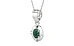 Sterling Silver Emerald Pendant Prime Quality (P11)