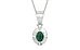 Sterling Silver Emerald Pendant Prime Quality (P11)