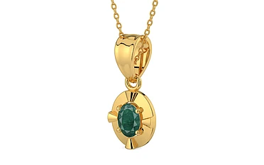 Gold Emerald Pendant Prime Quality (P11)