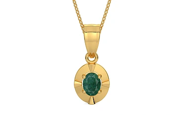 Gold Emerald Pendant Prime Quality (P11)