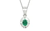 Sterling Silver Emerald Pendant Rare Quality (P11)