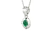 Sterling Silver Emerald Pendant Rare Quality (P11)