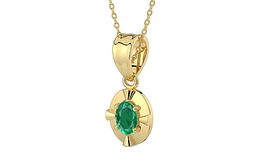 Ashtadhatu Emerald Pendant Rare Quality (P11)
