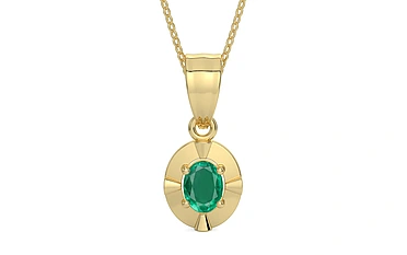 Ashtadhatu Emerald Pendant Rare Quality (P11)