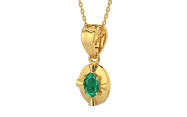 Gold Emerald Pendant Rare Quality (P11)