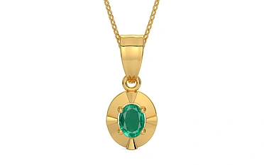 Gold Emerald Pendant Rare Quality (P11)