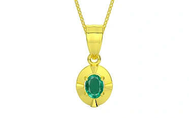 Panchdhatu Emerald Pendant Rare Quality (P11)