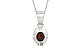 Sterling Silver Hessonite Garnet Pendant Fine Quality (P11)