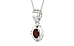 Sterling Silver Hessonite Garnet Pendant Fine Quality (P11)