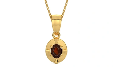 Gold Hessonite Garnet Pendant Fine Quality (P11)