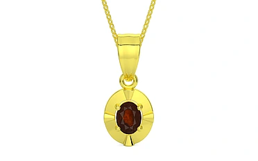 Panchdhatu Hessonite Garnet Pendant Fine Quality (P11)