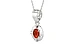 Sterling Silver Hessonite Garnet Pendant Limited Quality (P11)