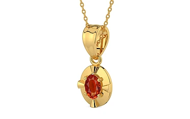 Gold Hessonite Garnet Pendant Limited Quality (P11)
