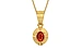 Gold Hessonite Garnet Pendant Limited Quality (P11)