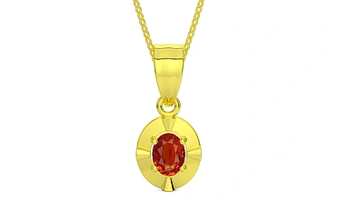 Panchdhatu Hessonite Garnet Pendant Limited Quality (P11)