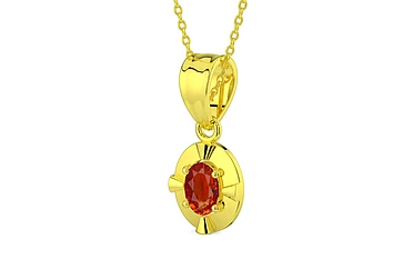 Panchdhatu Hessonite Garnet Pendant Limited Quality (P11)