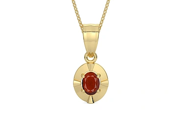 Ashtadhatu Hessonite Garnet Pendant Prime Quality (P11)