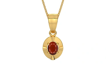 Gold Hessonite Garnet Pendant Prime Quality (P11)
