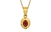 Gold Hessonite Garnet Pendant Prime Quality (P11)