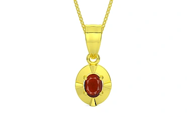 Panchdhatu Hessonite Garnet Pendant Prime Quality (P11)