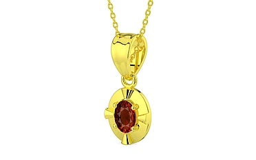 Panchdhatu Hessonite Garnet Pendant Rare Quality (P11)