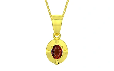 Panchdhatu Hessonite Garnet Pendant Rare Quality (P11)