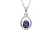 Sterling Silver Thailand Blue Sapphire Pendant Fine Quality (P12)
