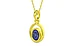 Panchdhatu Thailand Blue Sapphire Pendant Fine Quality (P12)