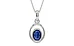 Sterling Silver Thailand Blue Sapphire Pendant Limited Quality (P12)