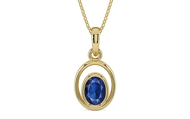 Ashtadhatu Thailand Blue Sapphire Pendant Limited Quality (P12)