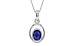 Sterling Silver Thailand Blue Sapphire Pendant Prime Quality (P12)