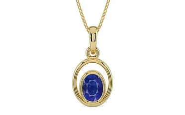 Ashtadhatu Thailand Blue Sapphire Pendant Prime Quality (P12)