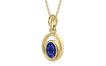 Ashtadhatu Thailand Blue Sapphire Pendant Prime Quality (P12)