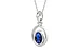 Sterling Silver Thailand Blue Sapphire Pendant Rare Quality (P12)