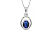 Sterling Silver Thailand Blue Sapphire Pendant Rare Quality (P12)