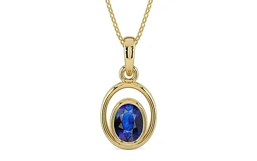 Ashtadhatu Thailand Blue Sapphire Pendant Rare Quality (P12)